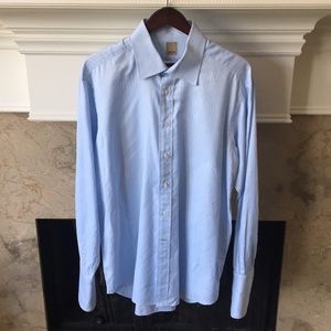 Men’s IKE BEHAR Baby Blue Striped Shirt